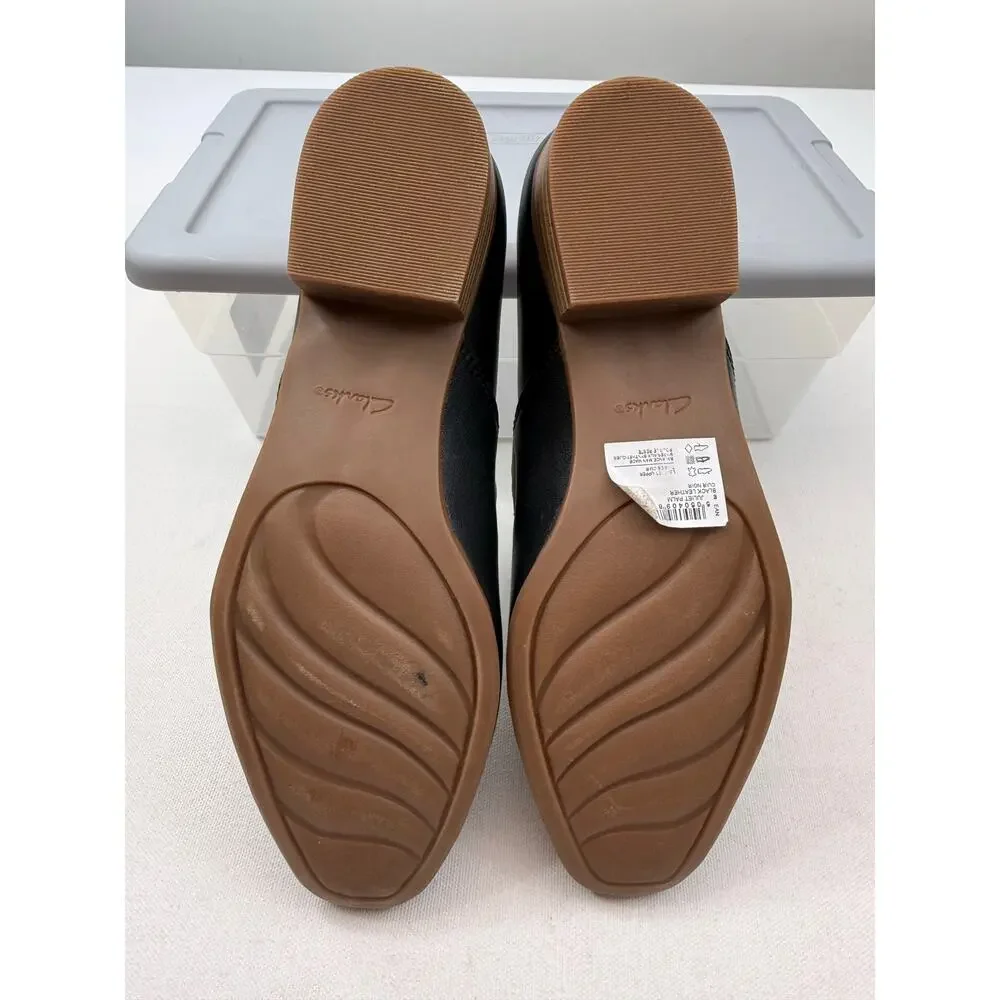Clarks Collection Ultimate Comfort Black Leather Loafers Womens 7.5‎ Lagenlook